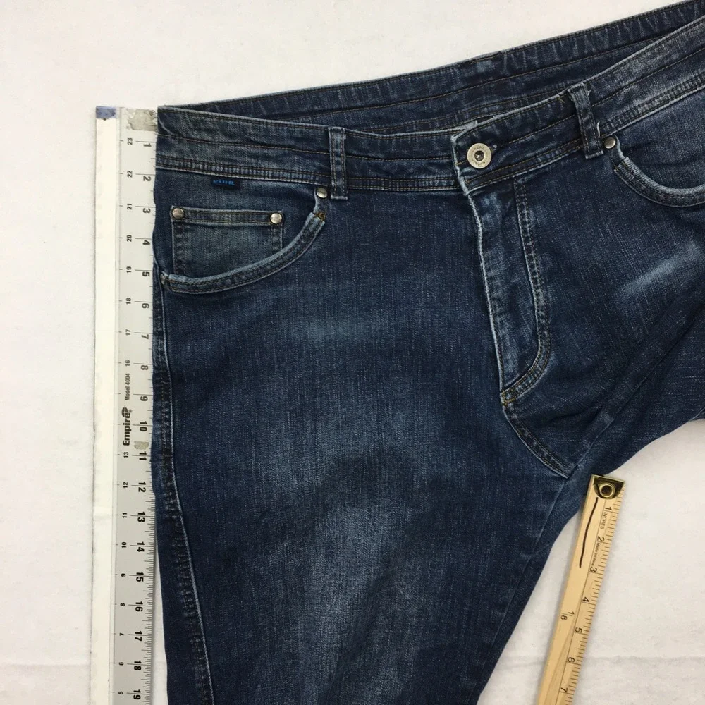 KUHL Rydr Jeans Mens 38x34 Dark Indigo Blue Articulated Knee Denim Pants (FLAW)